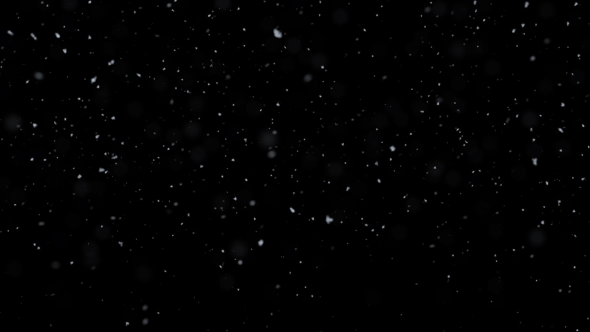 Animation Snow Falling Looping On Black Background | Shutterstock HD Video #1032434384