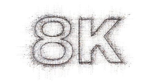 "8K" animated word tag cloud,text design animation.The Matrix style binary computer code shaped text design animation,changing from zero to one digits,abstract future tech background. 