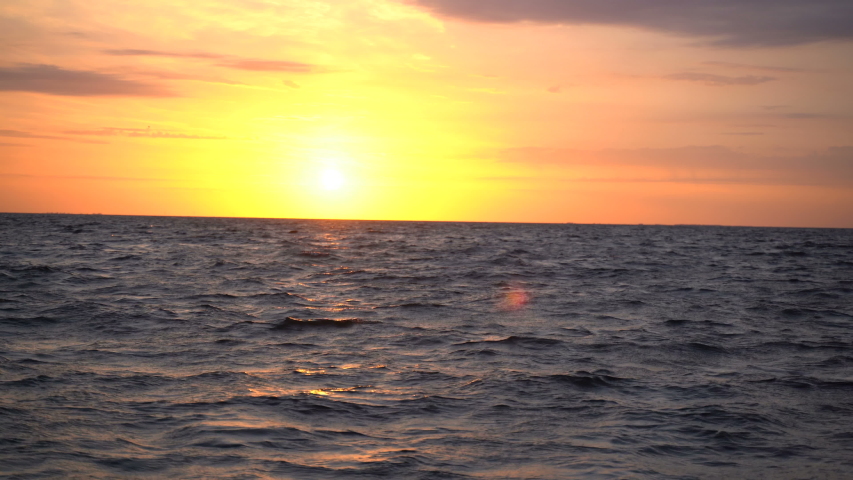Sunrise in the Black Sea from a yacht