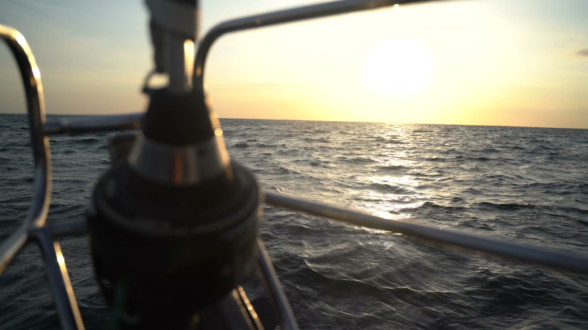 Sunrise in the Black Sea from a yacht