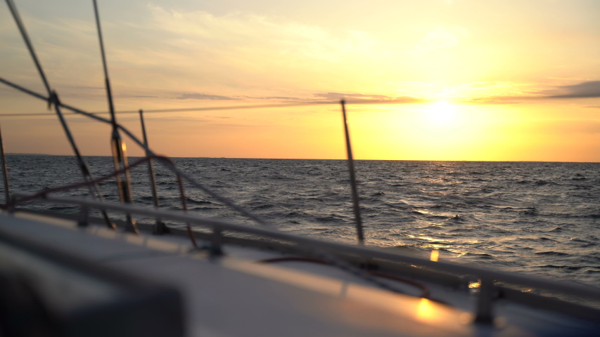 Sunrise in the Black Sea from a yacht