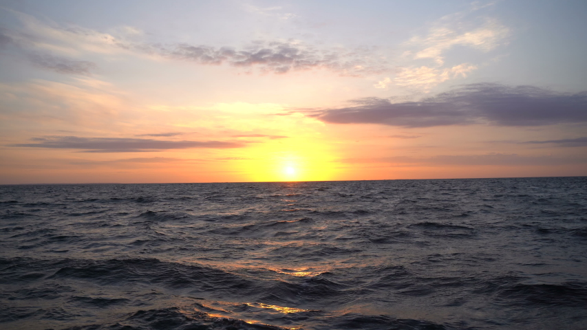 Sunrise in the Black Sea from a yacht