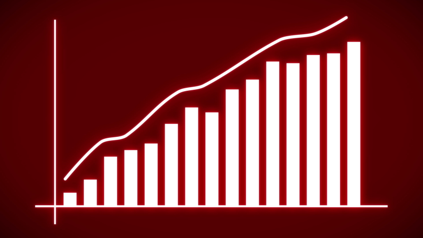 Growth graph on red background. Economic progress chart.
Bars infographic. Statistics and data analysis. Profit concept. Analysis graph for investment, currency, money or companies. 4K animation video | Shutterstock HD Video #1032495236