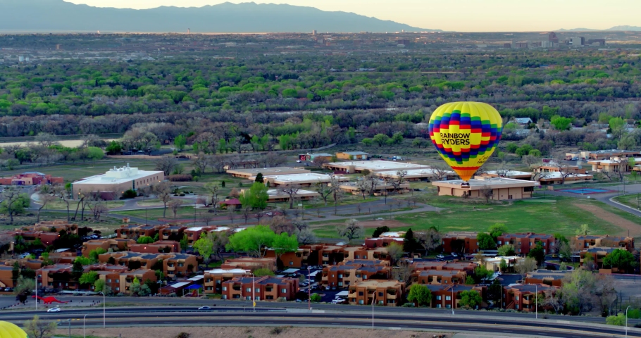 Hot Air Balloon Festival in Albuquerque, New Mexico by Aerial Drone