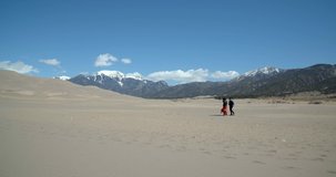 Photographer at Great Sand Dunes, Rocky Mountains, Colorado