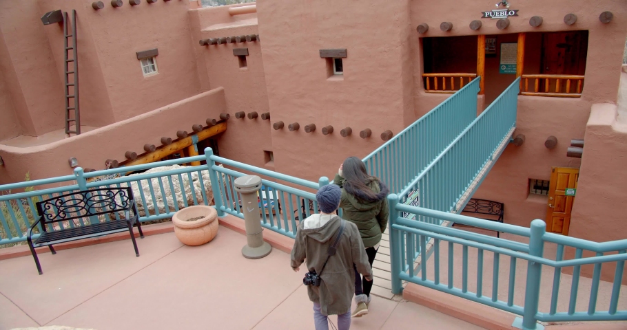 Tourists at Manitou Cliff Dwellings and Museum, Explore & Visit Colorado