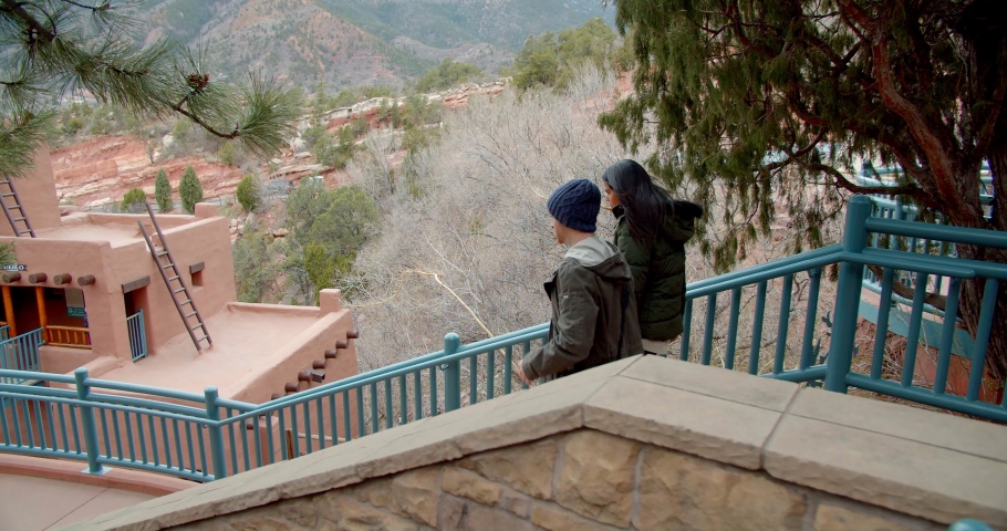 Tourists at Manitou Cliff Dwellings and Museum, Explore & Visit Colorado