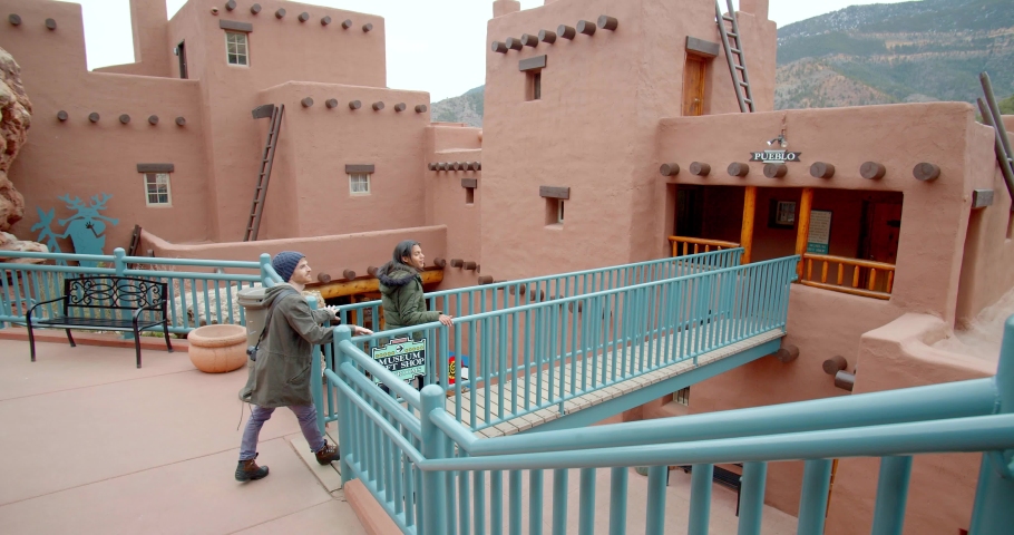 Couple at Manitou Cliff Dwellings & Native Americans Museum, Colorado