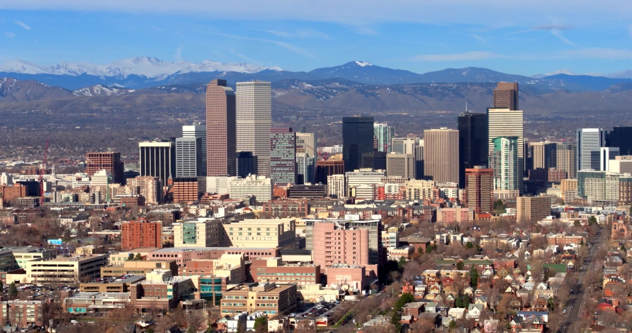 Denver Colorado Skyline Cityscape By Stock Footage Video (100% Royalty