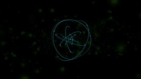 Blue atom circle magic shining rotation around on black background,Science concept - Powered by Shutterstock - Get 15% off with code: PIKWIZARD15