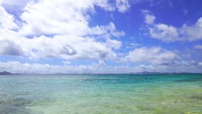 Beautiful blue sky and sea of Okinawa.