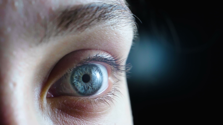 Footage of the grey woman's blinking eye | Shutterstock HD Video #1032584954
