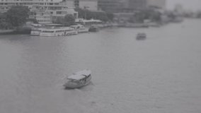 bangkok thailand river boat tour 4k video city view

