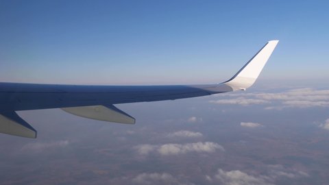 View on the wing from the plane (Wide)