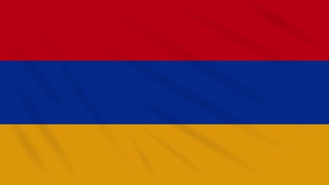 Armenia flag waving cloth, ideal for background, loop