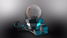 3D Rendering.Moon  Animation on background.Solar System On Robotic  - Powered by Shutterstock - Get 15% off with code: PIKWIZARD15