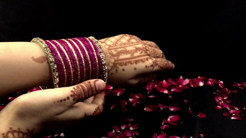 beautiful hands with bangles