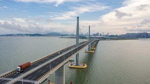 Hyperlapse Of Hong Kong-Zhuhai-Macao Bridge
