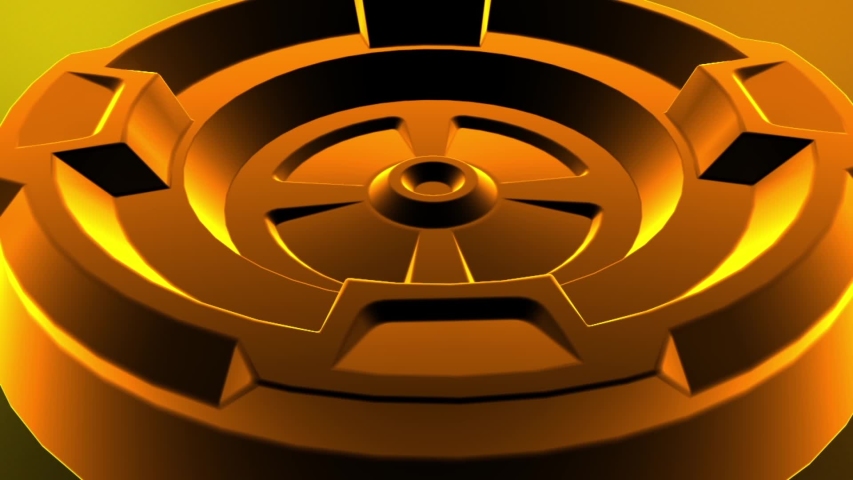 3D Rendering,Gold Cylinder On Background Animation,Abstract Seamless Disc Background