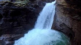 Johnston Canyon Waterfall in Alberta, Canada