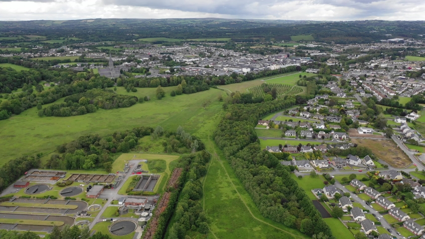 Killarney in Ireland from above with Drone
