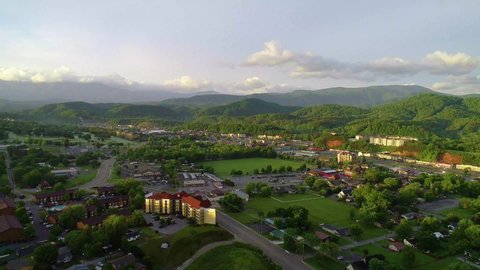Pigeon Forge and Sevierville Tennessee TN Drone Aerial