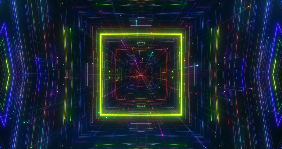 Colorful Line Particles Background. Vj Line Particles Background 4K. Vj Colorful Line Bakcground Loop.