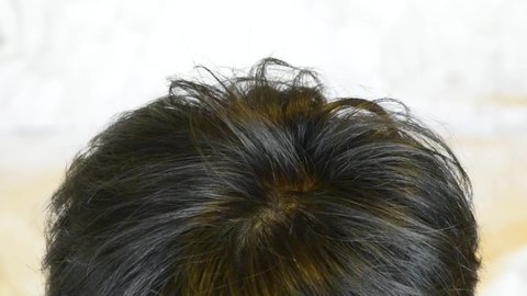 Hair of Japanese men about 40 years old.