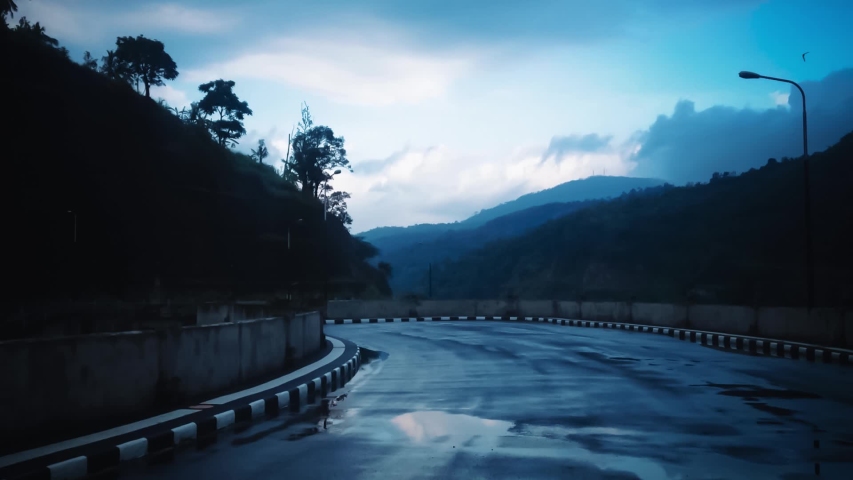 Natural Atmosphere Above The Dam Road Of Titab Ularan Dam