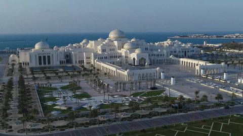 Abu Dhabi, United Arab Emirates - 03 - 10 - 2019: Presidential Palace aerial view.
