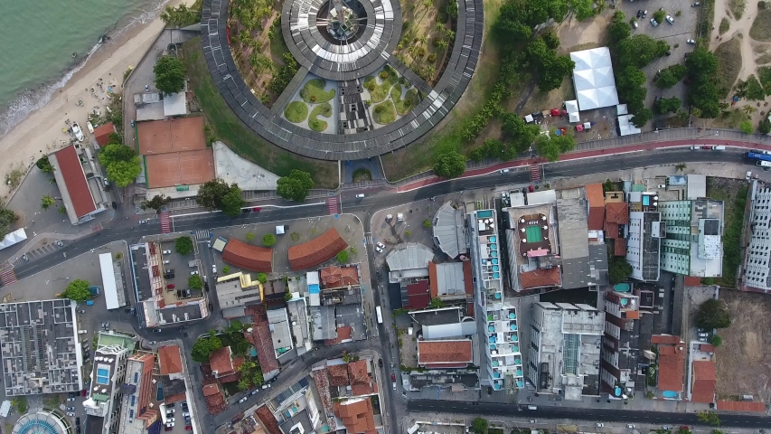 Aerial view of beach at Joao Pessoa, Brazil