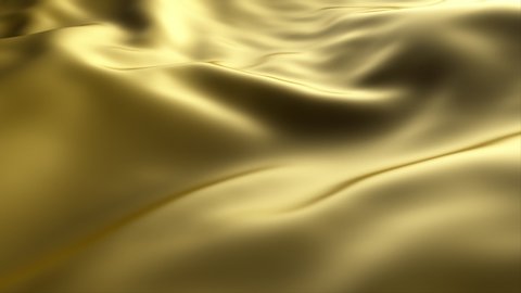 Golden wave background. Abstract seamless loop 4k animation of gold liquid background. Gold texture. Cloth, velvet, lava, nougat, caramel, amber, honey, oil.