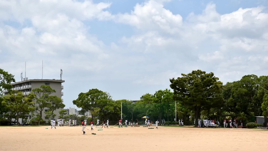 Time lapse baseball game at ball park