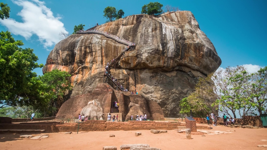 sigiriya sri lanka 4k timelapse view Stock Footage Video (100% Royalty ...