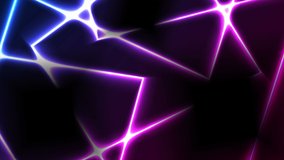 Abstract blue purple tech glowing neon lines motion background. Geometric design. Seamless looping. Video animation Ultra HD 4K 3840x2160