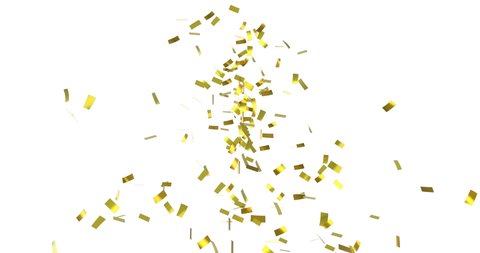 Digital Animation Gold Confetti Falling Against Stock Footage Video ...