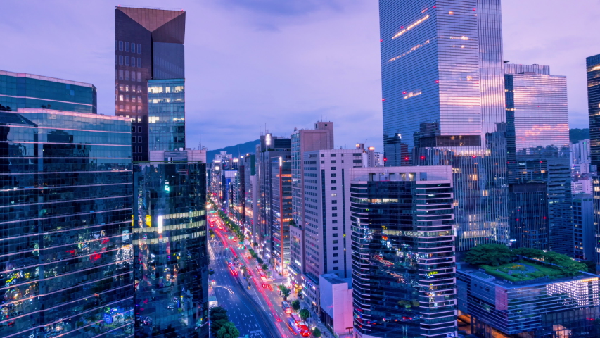 Night Time in Incheon with street Lights in South Korea image - Free ...