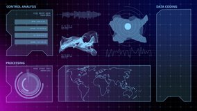 HUD digital Screen monitor display dashboard interface background. Smart digital world technology IOT of sci-fi future 3D rendering - Powered by Shutterstock - Get 15% off with code: PIKWIZARD15