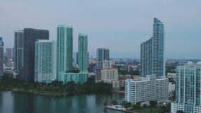 Aerial footage Edgewater Miami 4k