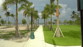 Aerial video Albert Pallot Park Miami near completion 2019