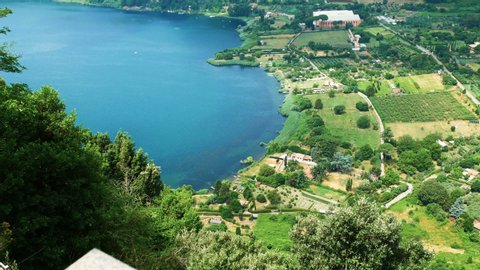 Nemi, a village near the Roman castles, province of Rome, famous for its lake and strawberries