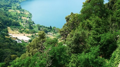 Nemi, a village near the Roman castles, province of Rome, famous for its lake and strawberries