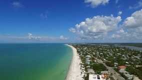 Aerial video of Fort Myers Beach FL 4k