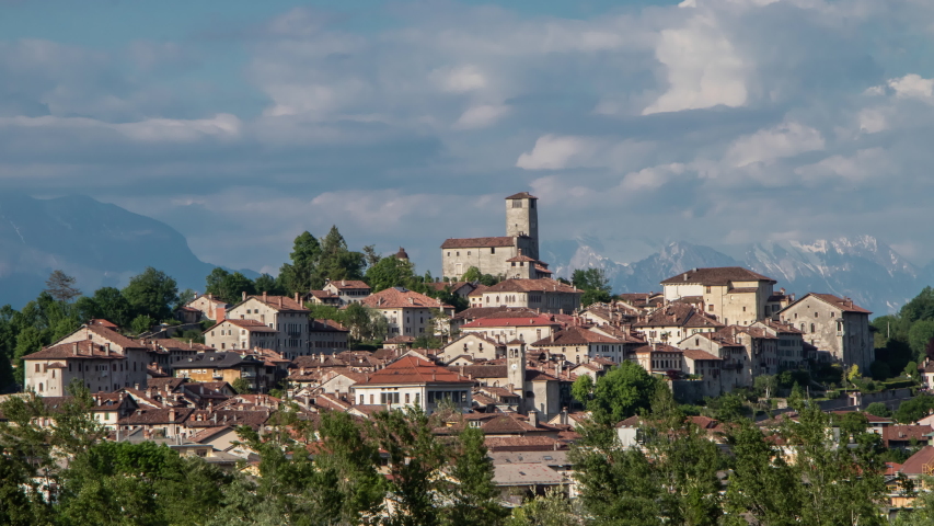 Panoramic view of Feltre - Italy