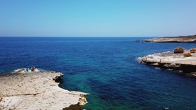 Video from Malta, St Peter's Pool on a sunny summer day. 2019.06.25