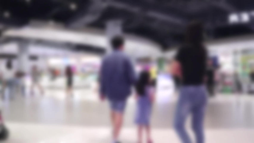 Blurred, People in Central Bangna Shopping Mall