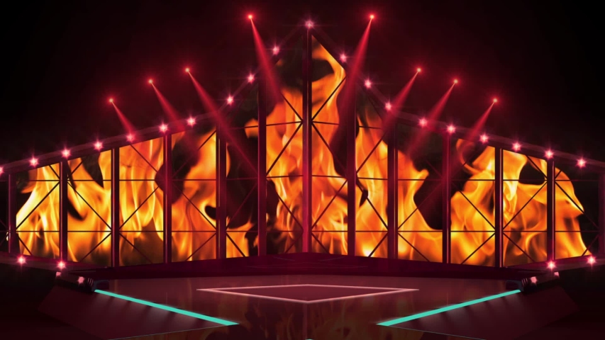 Fire works theme in background TV Studio for Entertainment shows. Seamless loopable HD video.