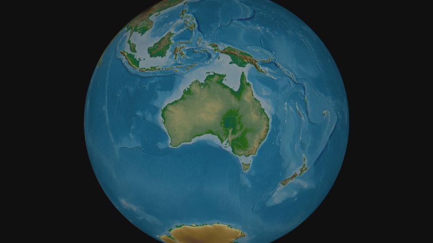 Northern Territory - territory of Australia with its capital zoomed on the physical map of the globe