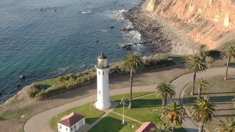 Aerial Shot of Lighthouse Point Vincent in Palos Verdes California