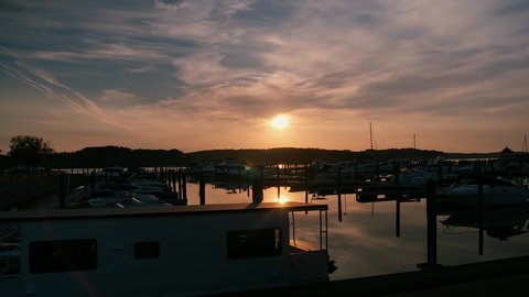 Sun rise Over Marina in Va
